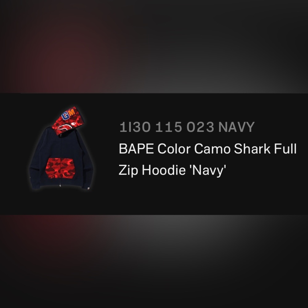BAPE color camo shark full zip hoodie